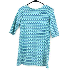 Vineyard Vines girls youth size‎ Medium 10 - 12 blue dress zip up back